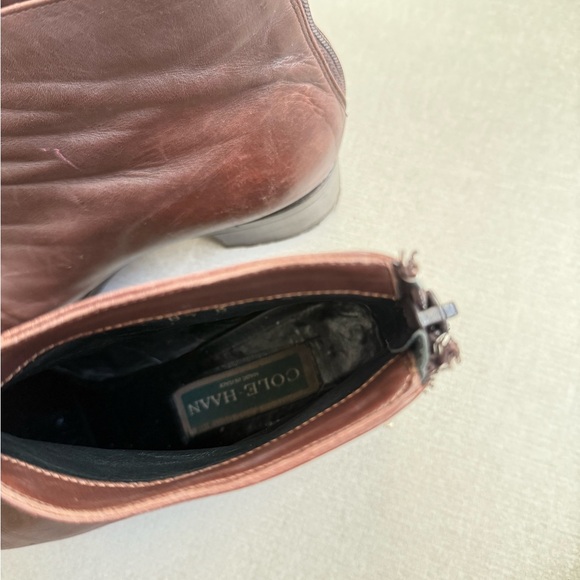 Vintage Cole Haan Ankle Bootie Size 8 1/2 Dark Brown Leather VGUC Made in Italy - Picture 13 of 13